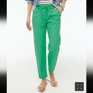 Drawstring Linen-cotton pants